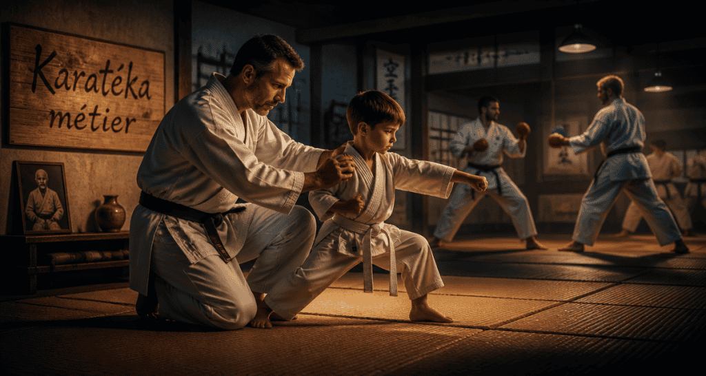 karateka metier professeur corrige eleve dojo