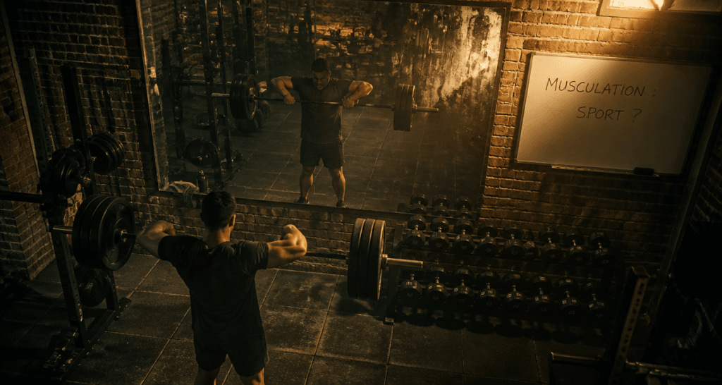 la musculation est elle un sport athlète soulève barre