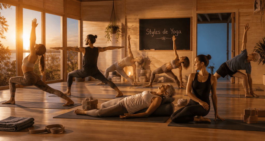 les differents types de yoga postures et styles en studio