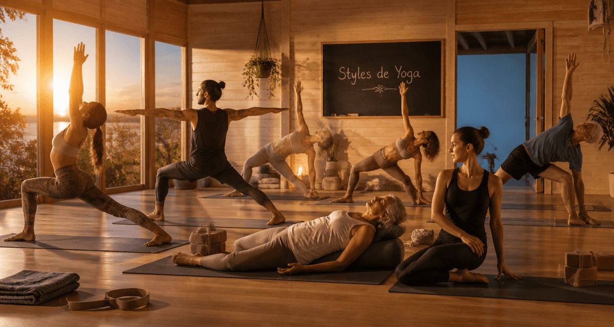 les differents types de yoga postures et styles en studio