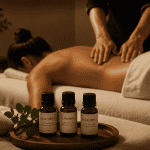 Massage du bas du dos huiles essentielles