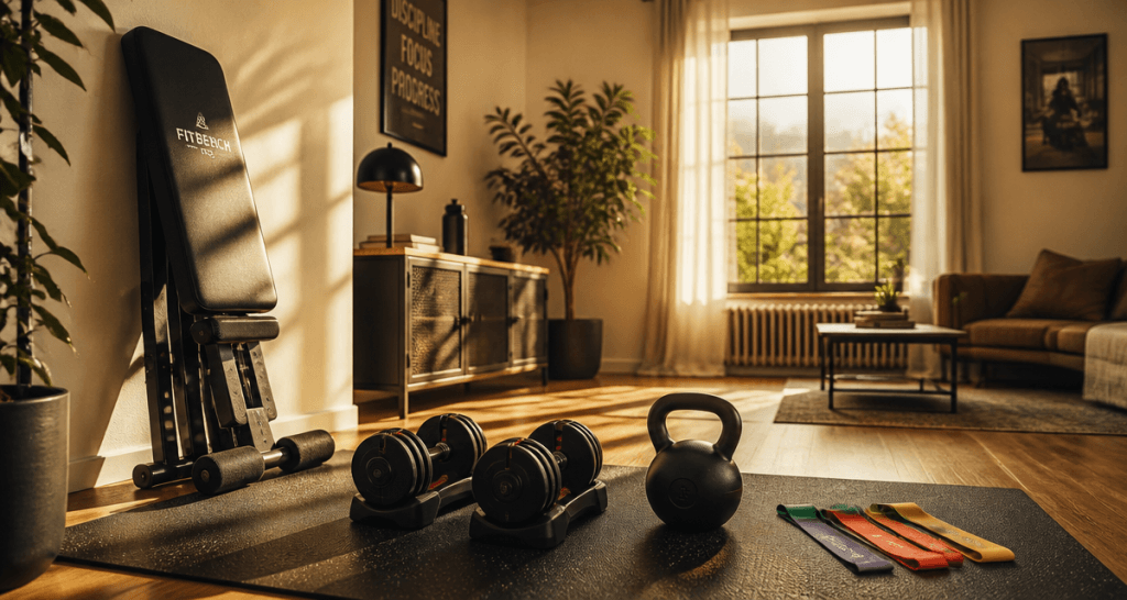 materiel sport maison dans un studio