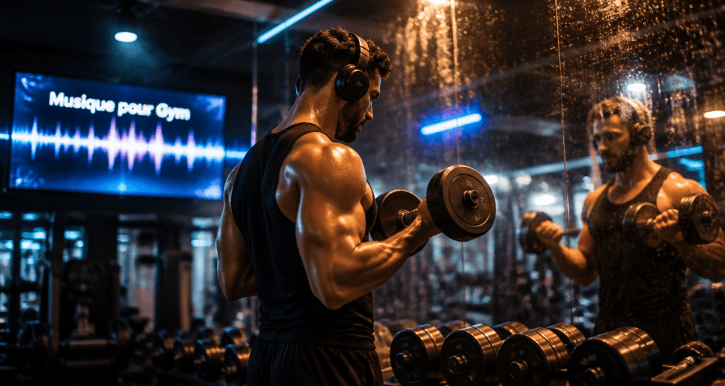 musique pour gym athlète haltères