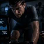 cycliste testant tableau ftp sur home trainer