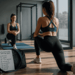 vetement pour salle de sport femme devant miroir