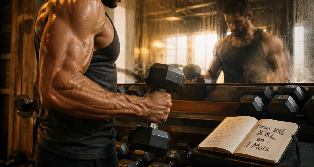 Avoir des gros bras en 1 mois, curl marteau en salle