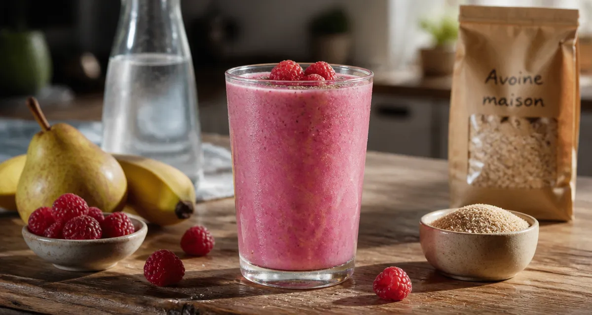 boisson riche en fibre smoothie framboise chia