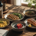 comment manger 150 g de protéine par jour assiette aliments variés