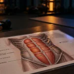 Muscle le grand droit : schéma anatomique et intersections tendineuses
