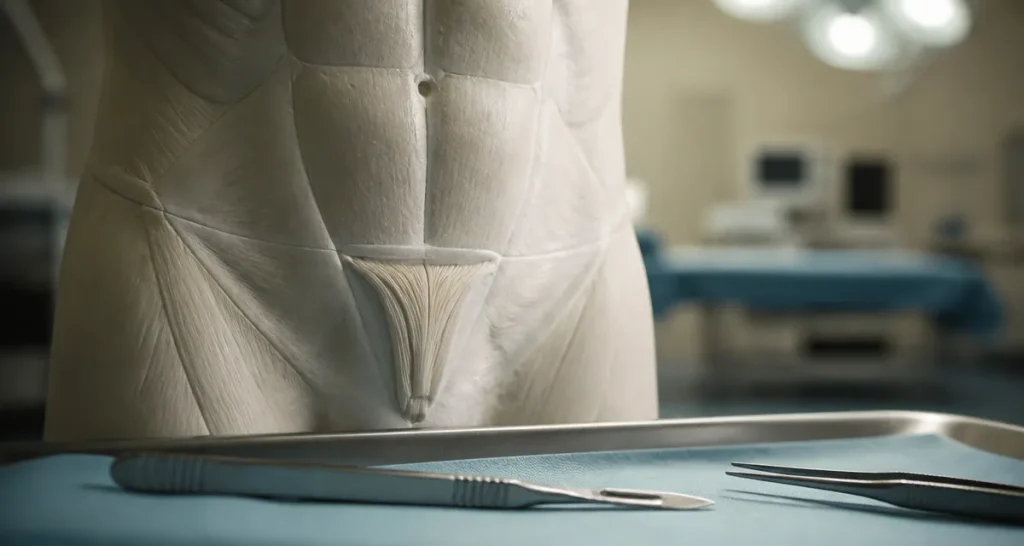 Muscle pyramidal de l abdomen, modèle anatomique en gros plan