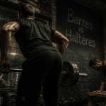 Rowing barre ou halteres en salle de musculation