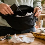 Banane ventre : sac pratique avec banane mûre devant le ventre