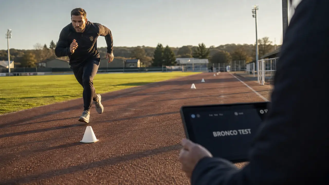 Bronco test rugby : plot, navettes et chrono dans un stade