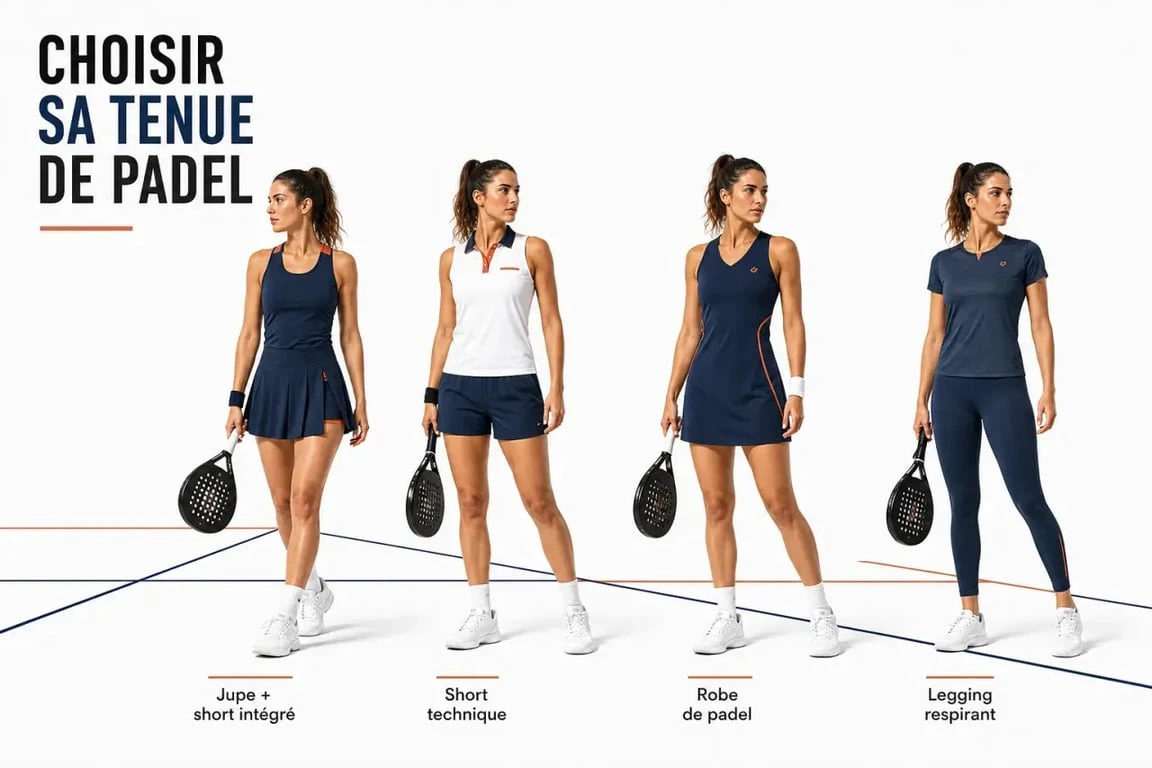 Tenue padel femme : plusieurs looks féminins pour jouer au padel