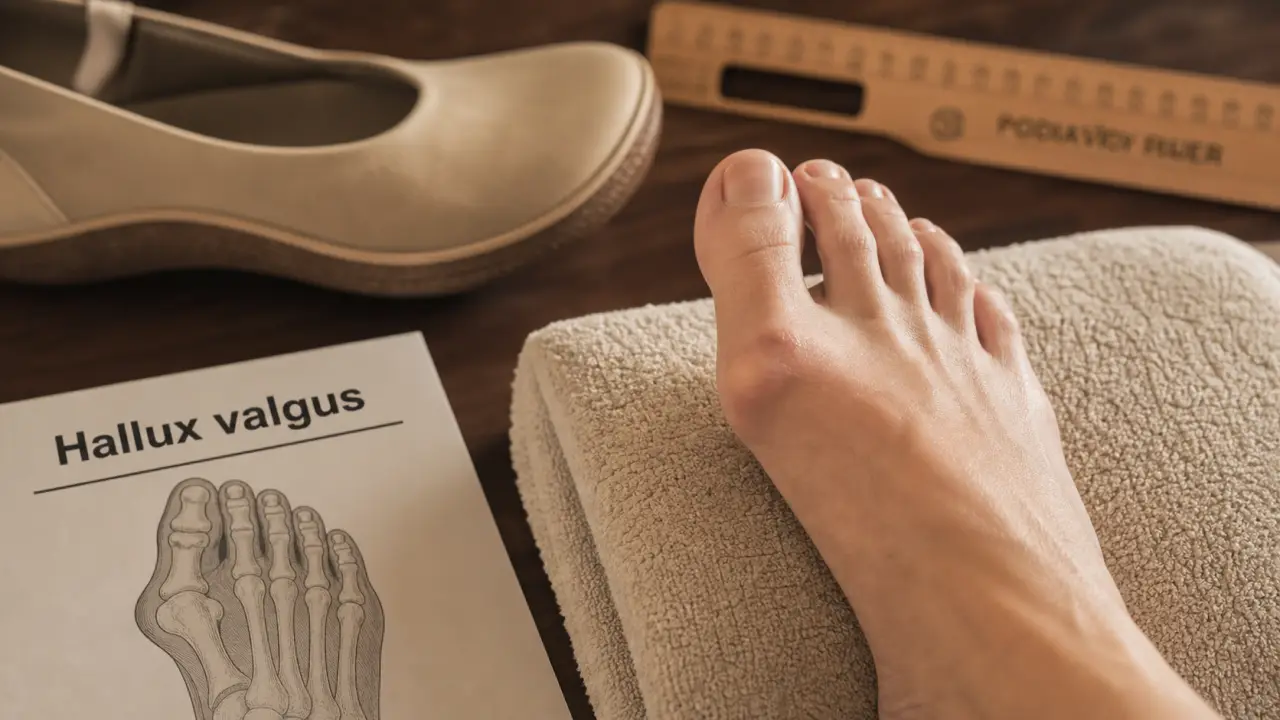 Hallux valgus, oignon pied : bosse interne et gros orteil dévié