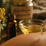Huile essentielle immortelle utilisation : Hélichryse, goutte et dilution 10% sur peau
