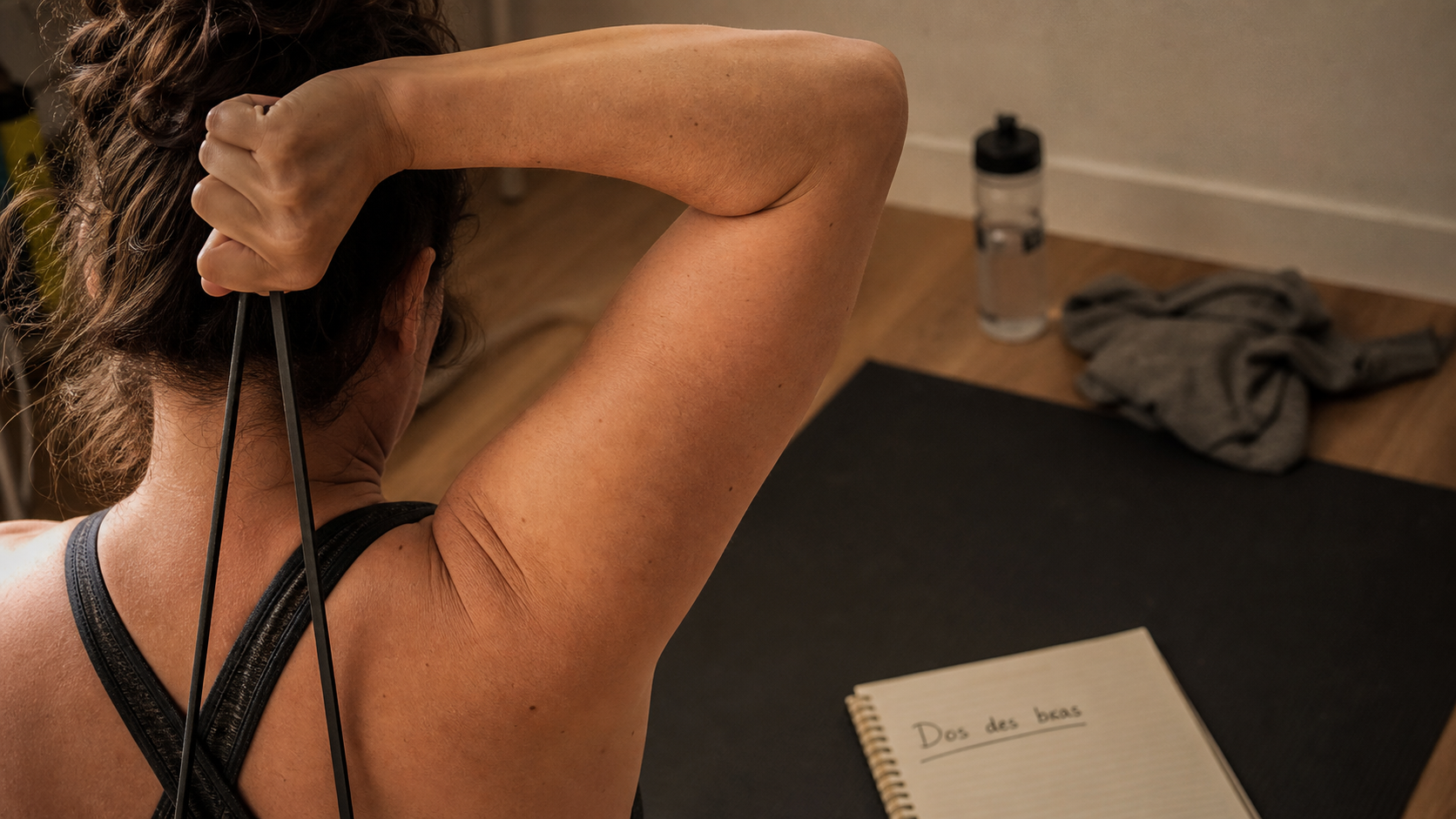 Muscle sous les bras : triceps, peau qui pend, extensions triceps