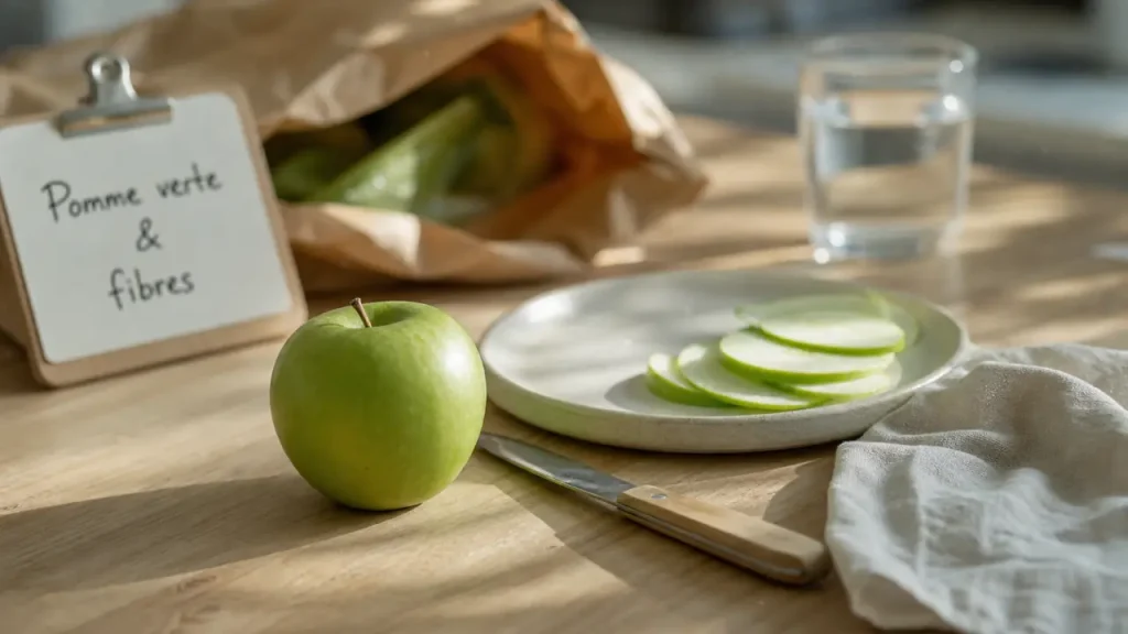 Pomme verte : fibres, pectine et satiété, ce qu’elle apporte vraiment