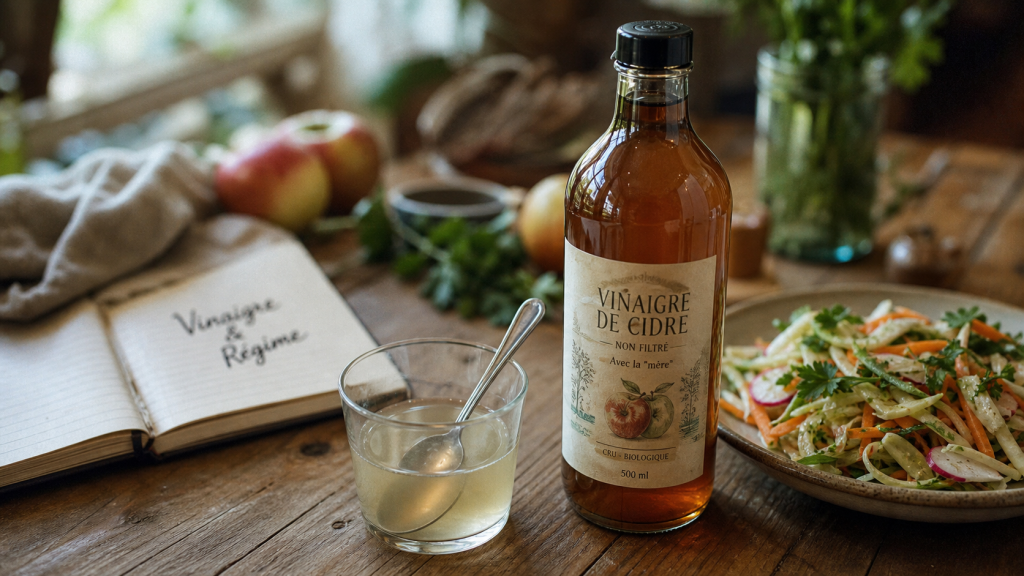 Regime et vinaigre de cidre : 10 ml par jour