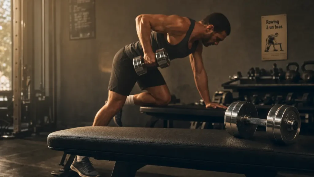 Rowing haltère : guide technique pour un dos puissant et sans douleur