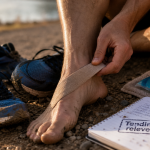 Tendinite releveur du pied : tibial antérieur, douleur au cou-de-pied, tapis de froid