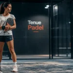 Tenue padel femme : shorty et chaussures d’adhérence sur court de padel