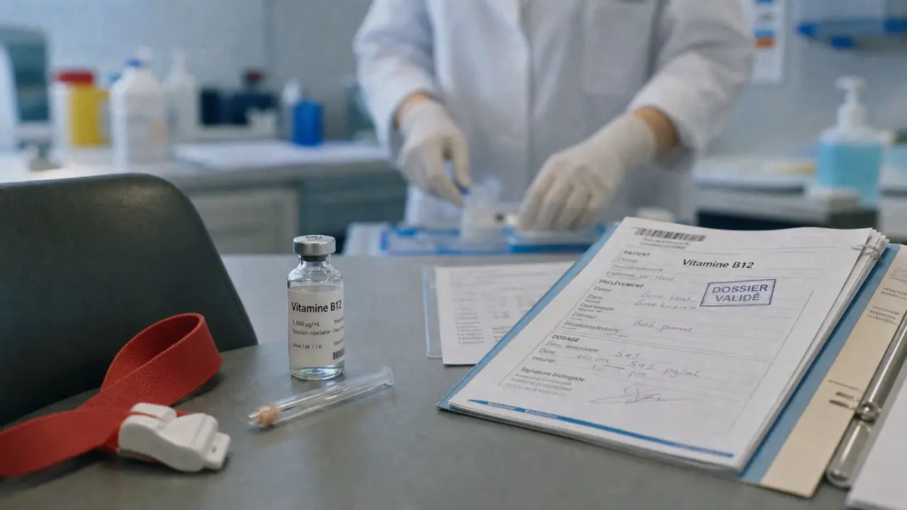 Vitamine B12 prise de sang : prélèvement en laboratoire