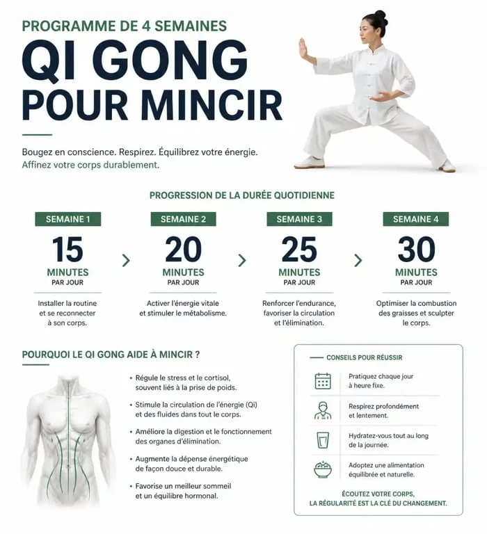 Programme Qi Gong pour mincir sur 4 semaines