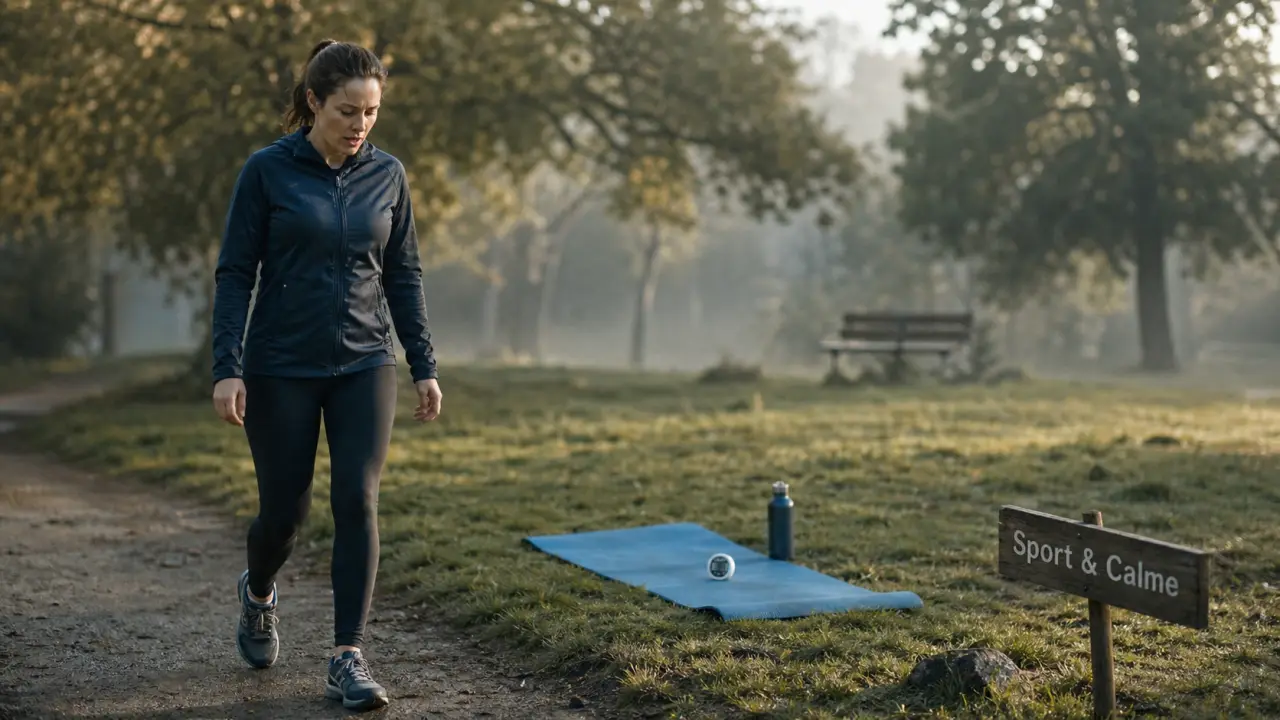 sport et anxiété : marche calme au parc, 30 minutes
