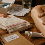 Traitement pour douleurs musculaires : massage et bouillotte pour crampe, courbature, contracture