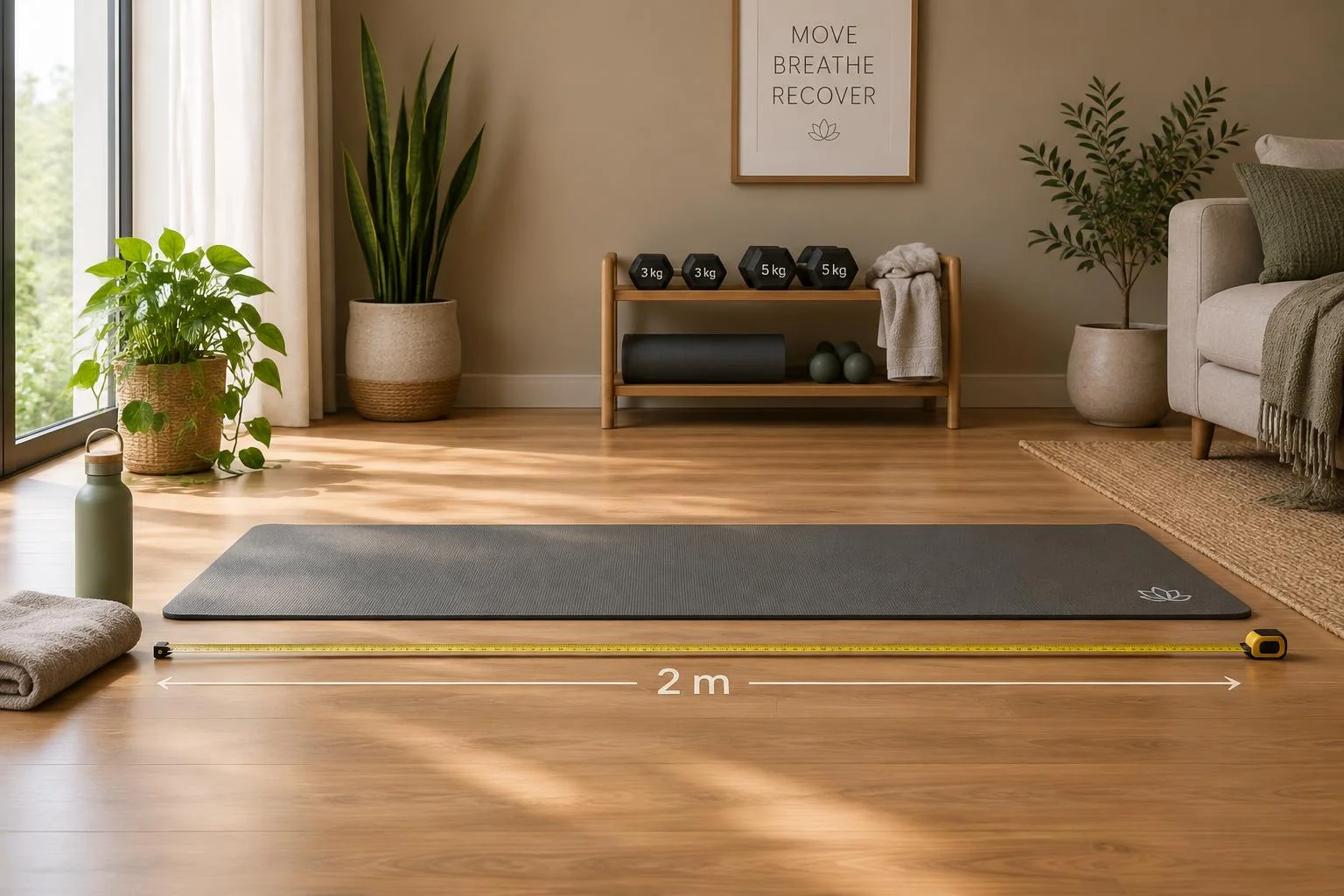 Coin fitness zen à la maison : 2 mètres clés
